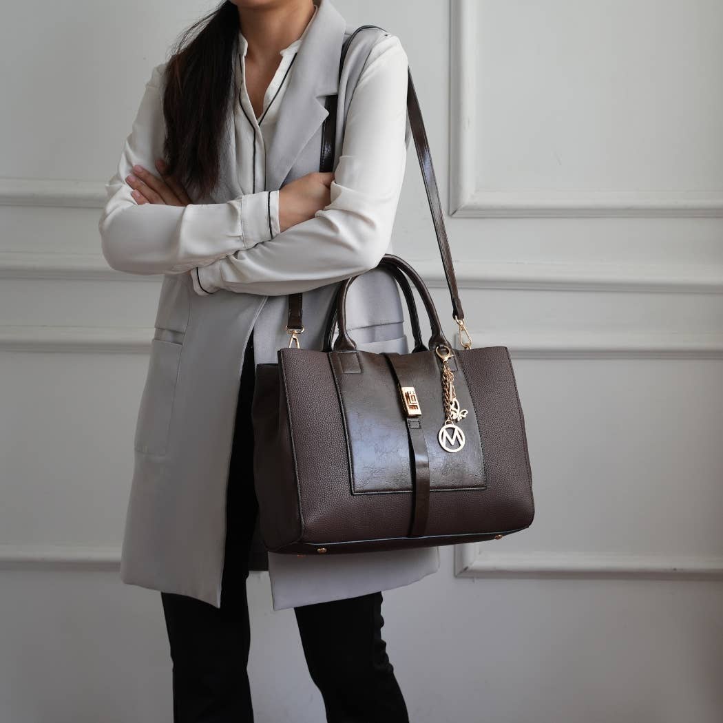 MKF Collection - MKF Yola Women's Satchel Bag with Wallet Set.
