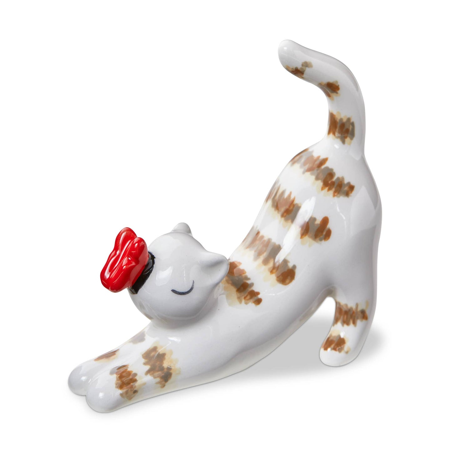 tag - Stretching Cat Ring Holder Multi Earthenware Everyday