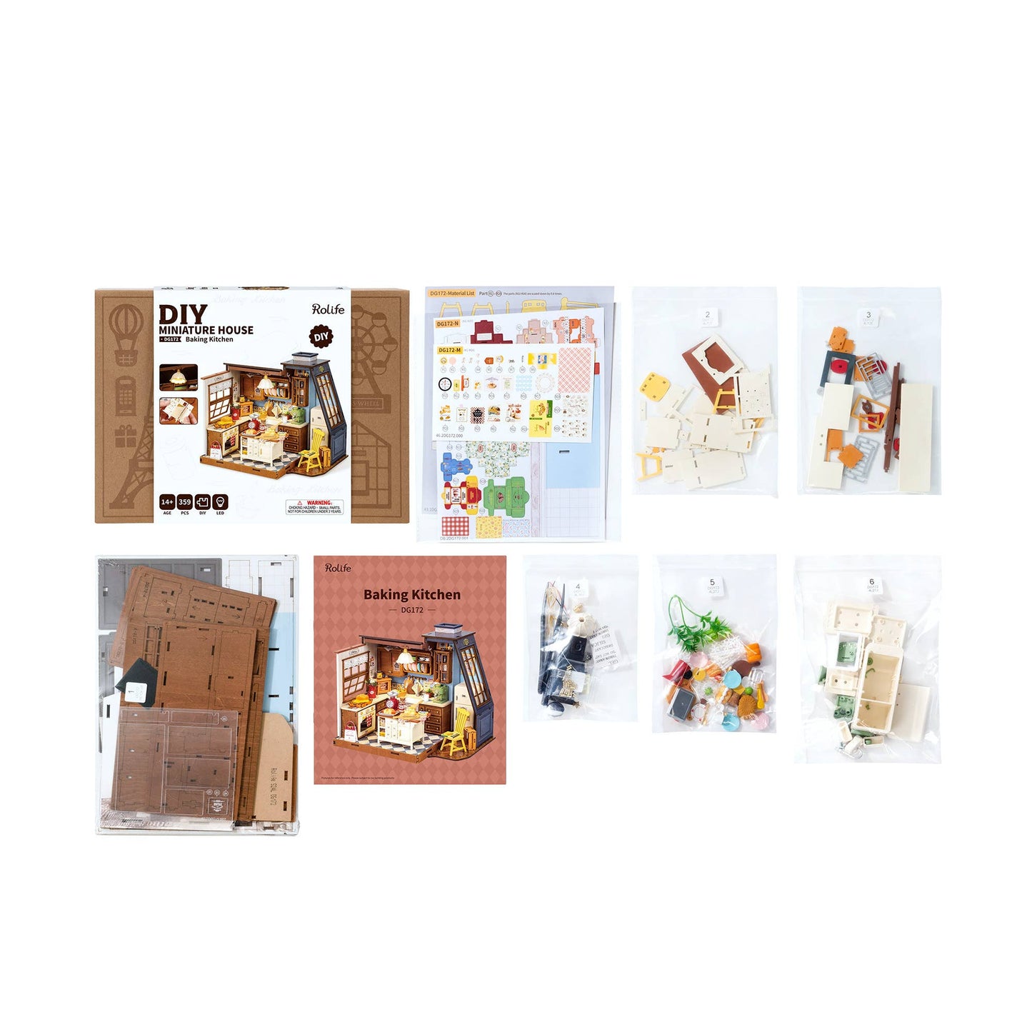 Hands Craft - DIY Miniature House Kit: Baking Kitchen