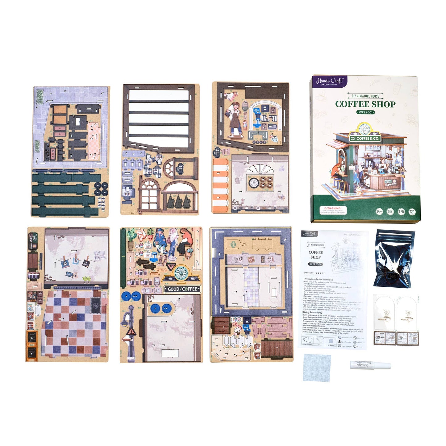 Hands Craft - DIY Miniature House Kit: Coffee Shop