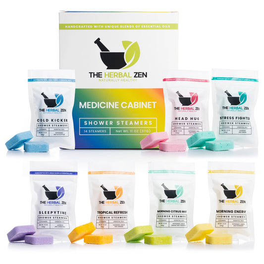 The Herbal Zen - Shower Steamer Gift Box – 7 Blend Variety Set