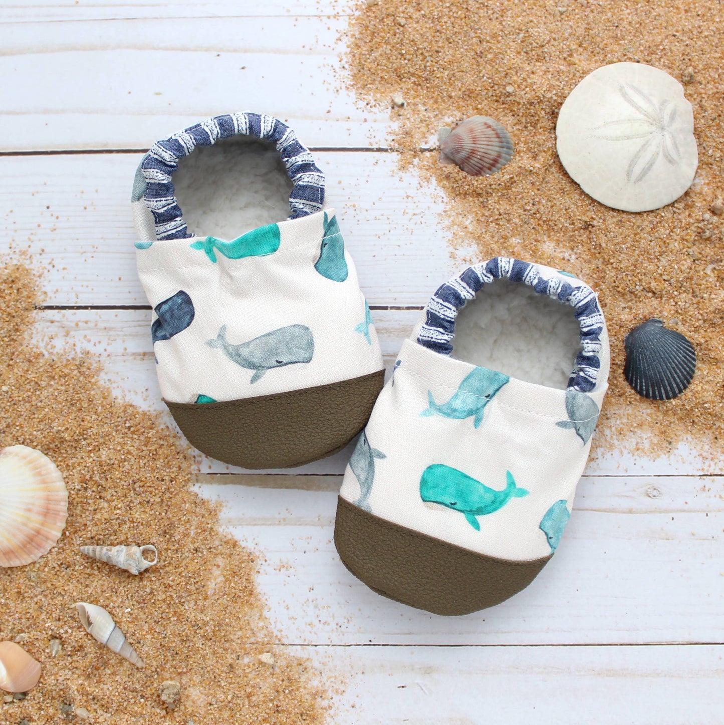 Scooter Booties - Whale Baby Shoes