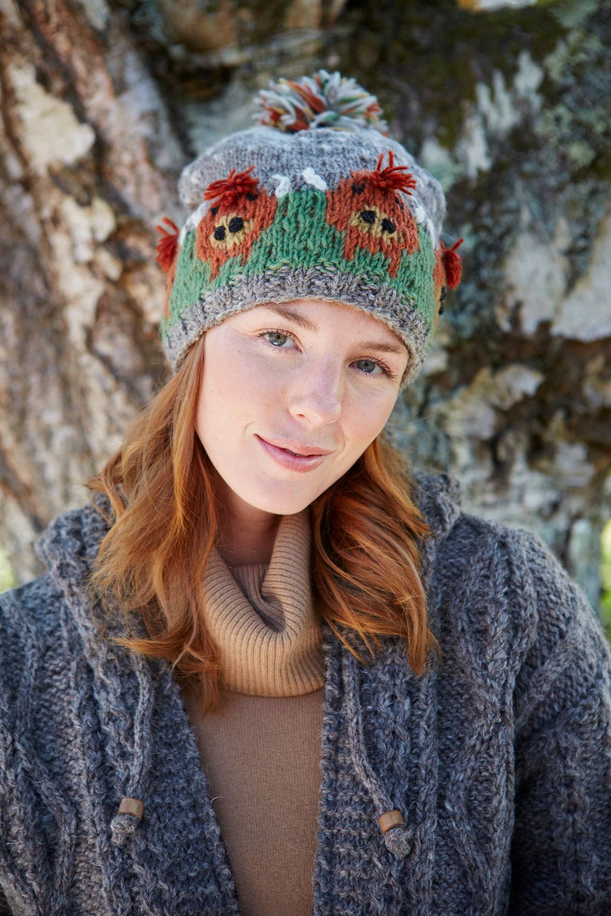 Pachamama Ltd - Herd Of Highland Cow Bobble Beanie