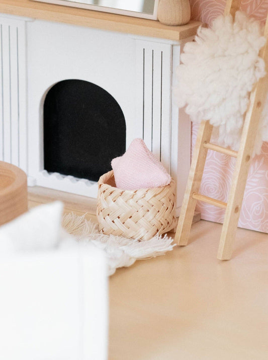 Macy Mae Dollhouse Designs - Dollhouse Weaved Bamboo Basket | Natural