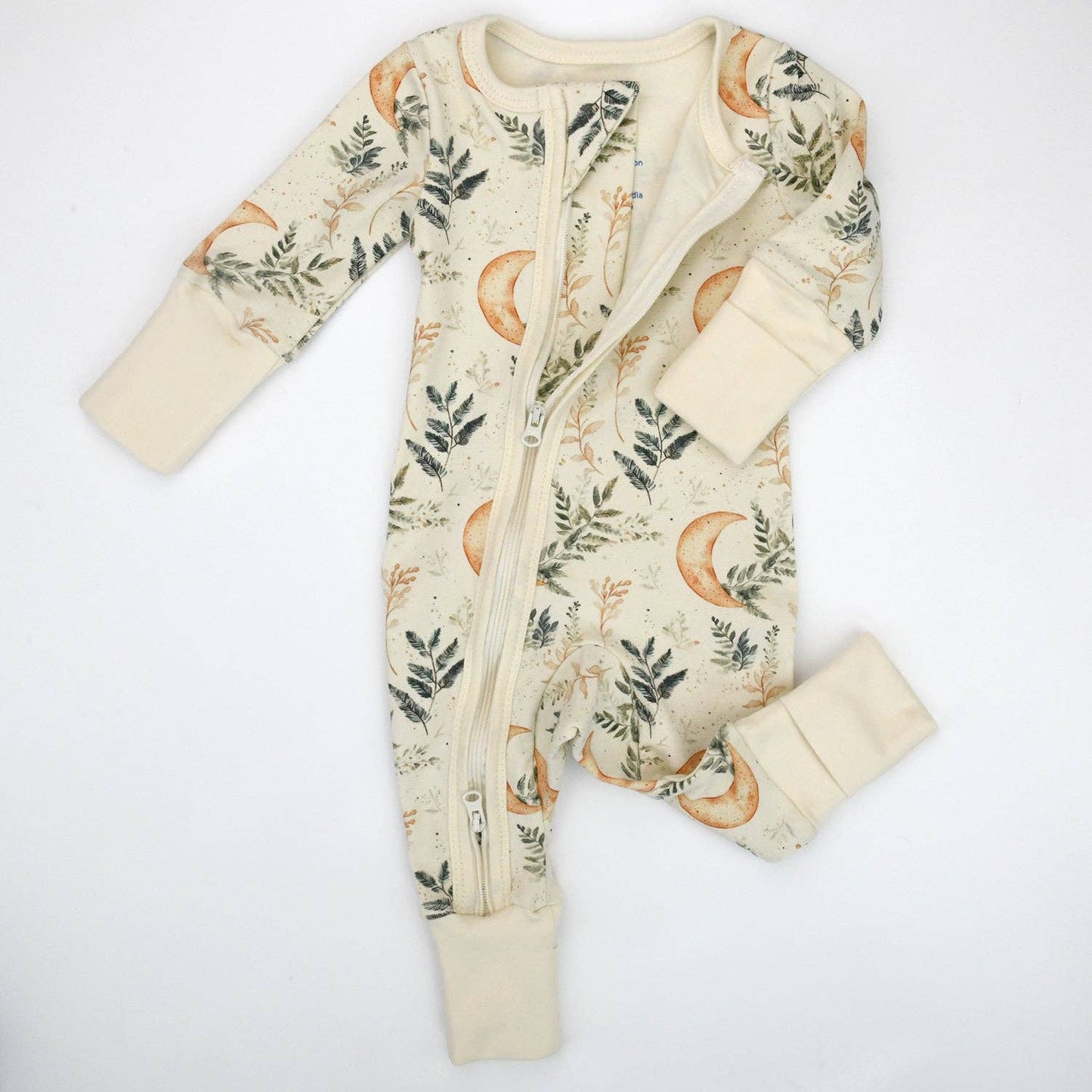 Earthy - Organic Cotton Baby Pajamas 2-Way Zip Front Zipper Sleeper, Lynx