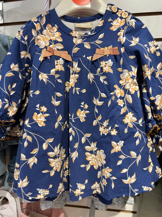 Navy Floral Dress