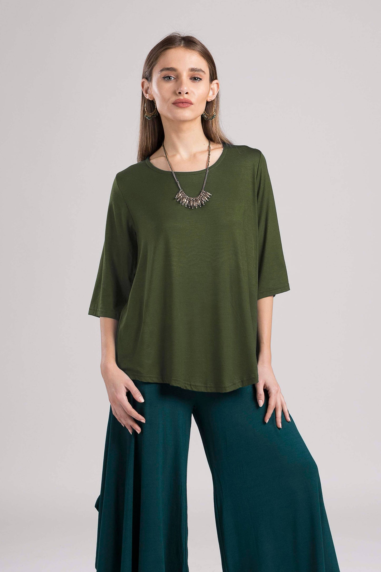 Windhorse Trading Inc - Wide-leg silhouette and Side-Slit.  NP61