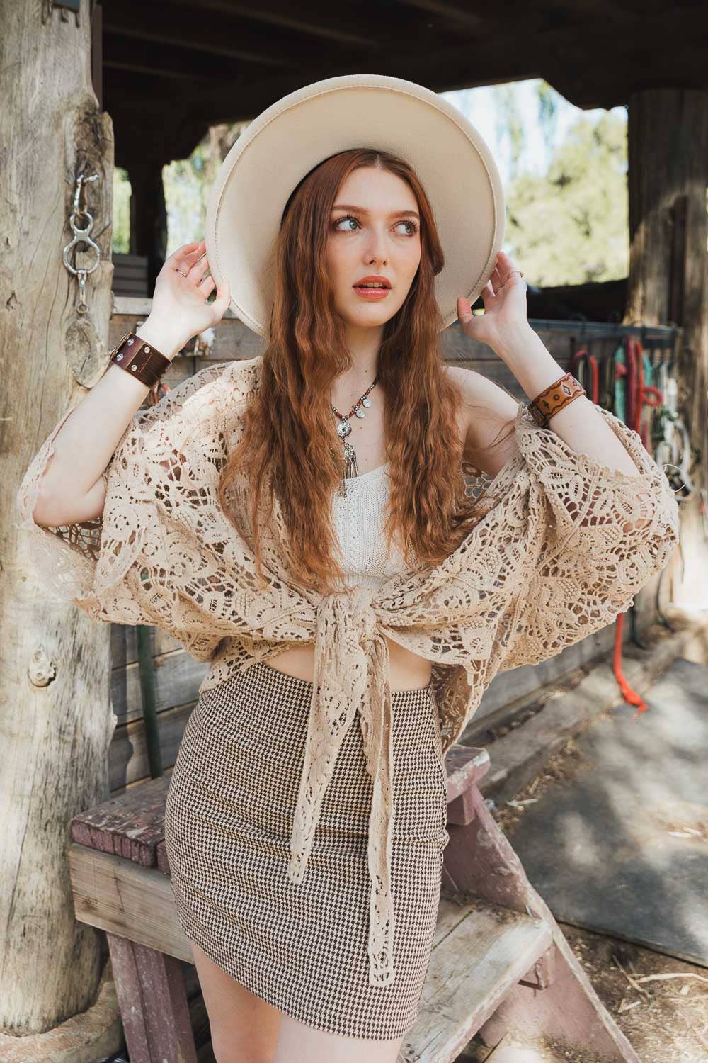 Leto Accessories - Crochet Floral Petal Kimono Wrap 🌼