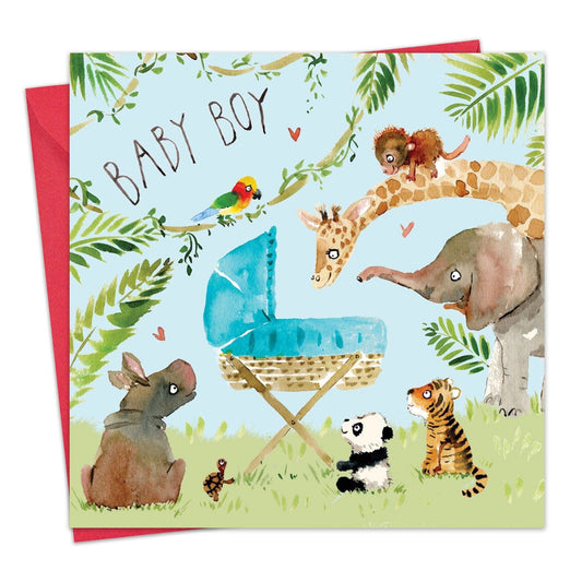 Twizler Ltd - New Baby Boy Card Jungle