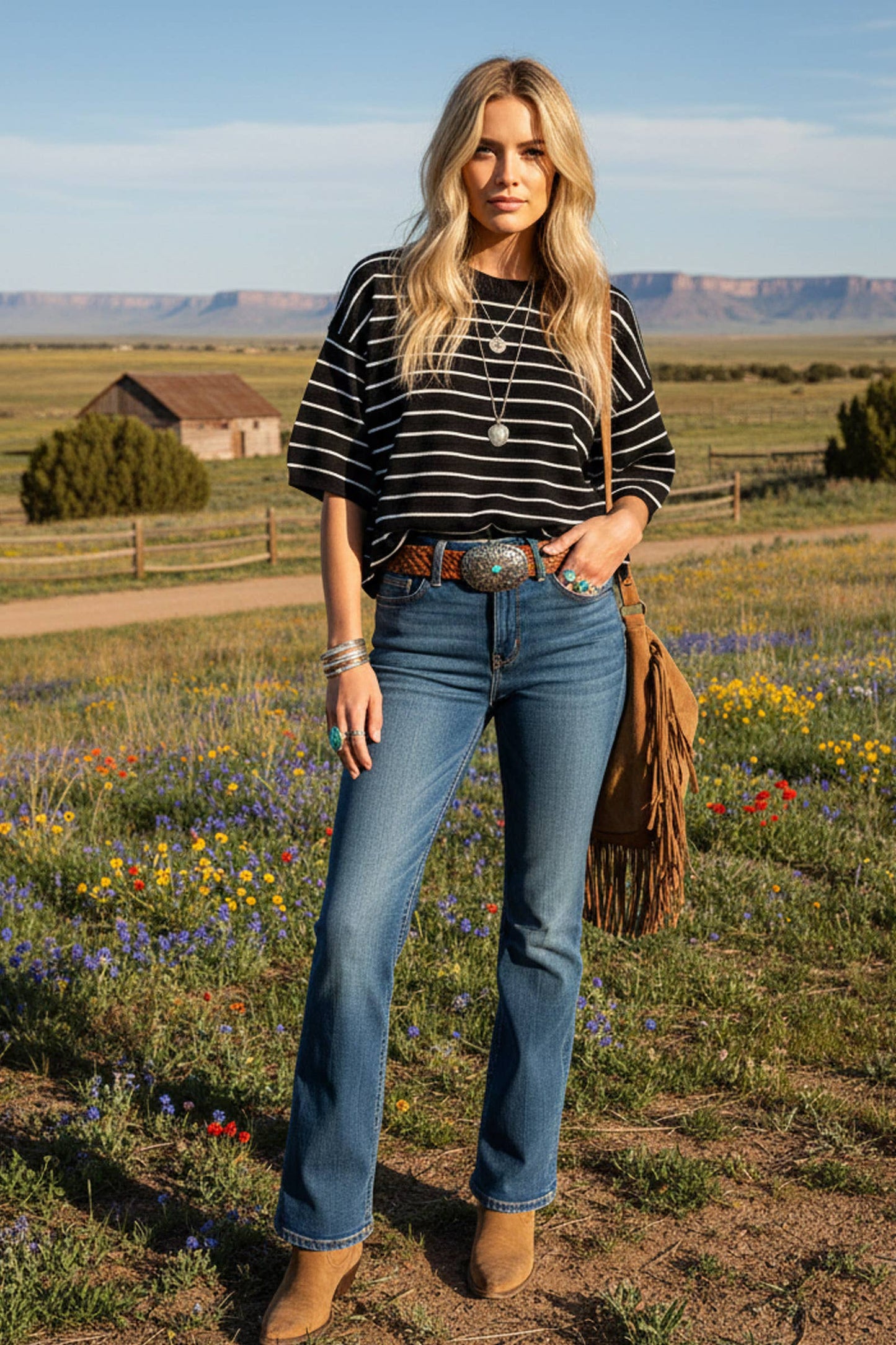 Sewn and Seen - Striped Knit Short Sleeve Top