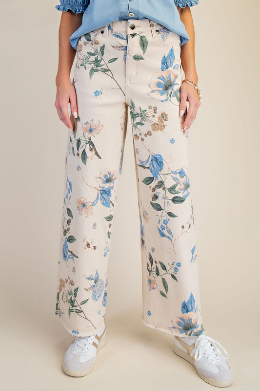 Flower Printed Pants