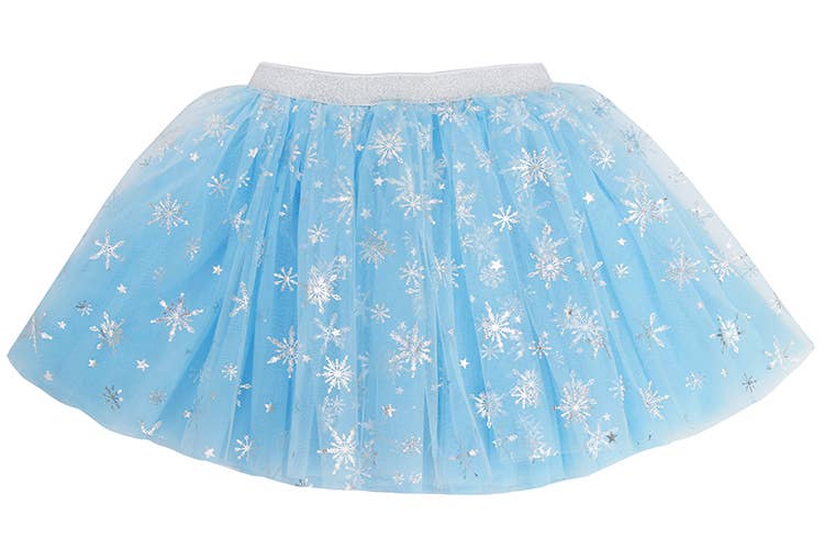 Sparkle Sisters by Couture Clips - Blue Silver Sparkle Snowflake Tutu