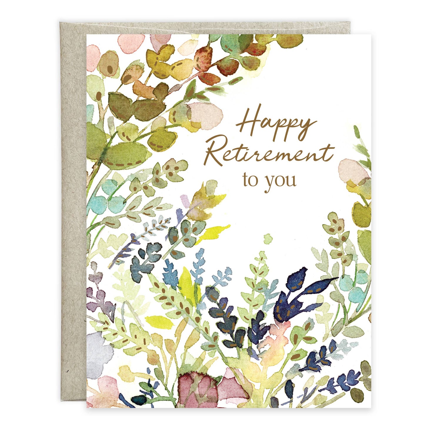 GINA B DESIGNS - Retirement Greeting Card - Leaves and Foliage
