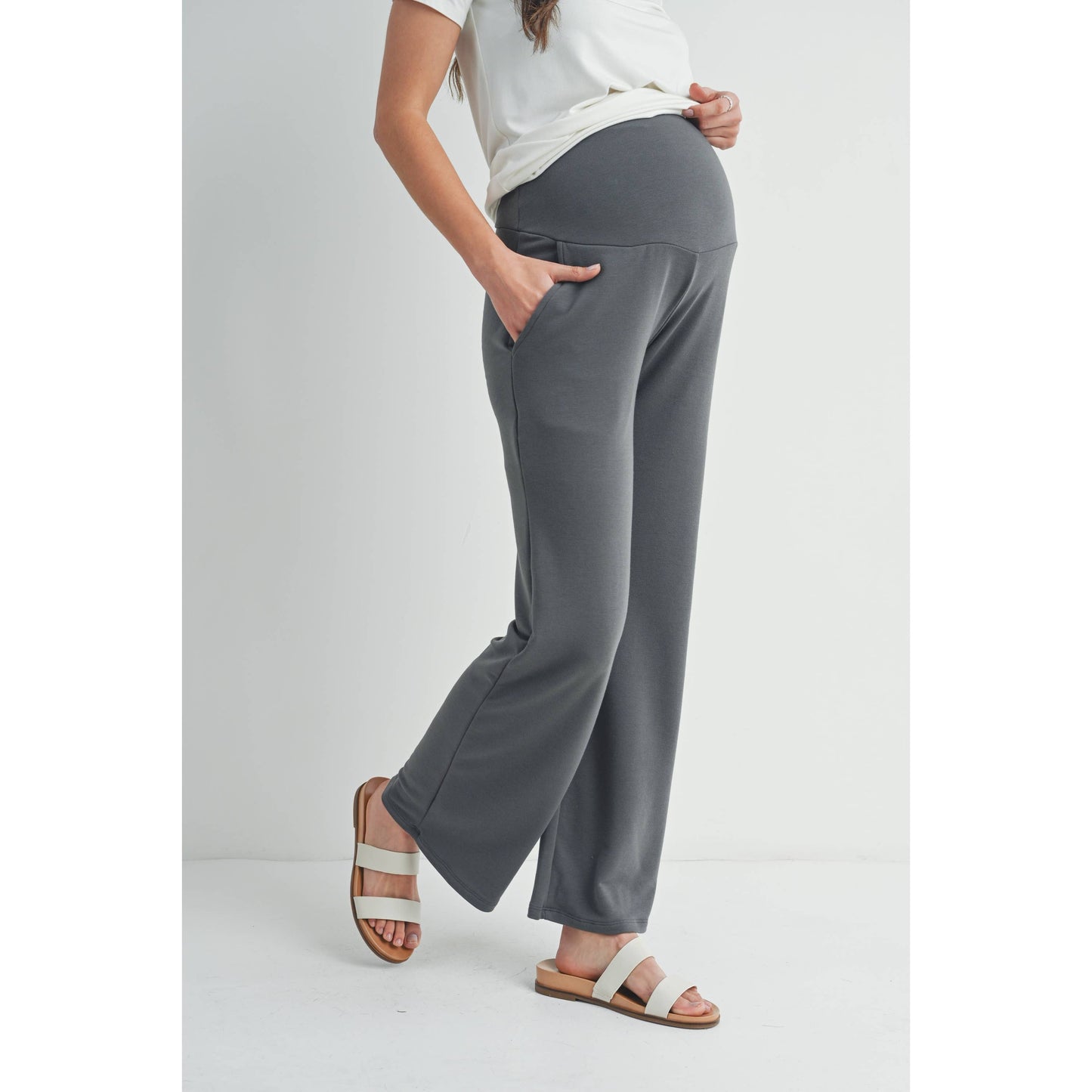 Hello Miz - Straight Leg Maternity Terry Lounge Pants