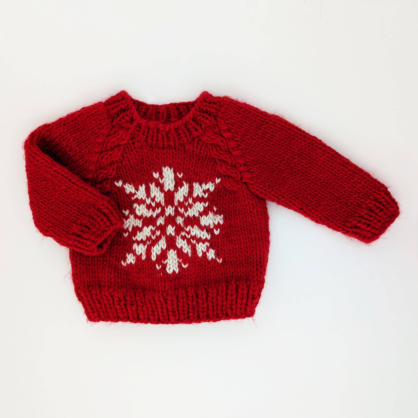 Huggalugs - Snowflake Red Crew Neck Sweater for Baby & Toddler