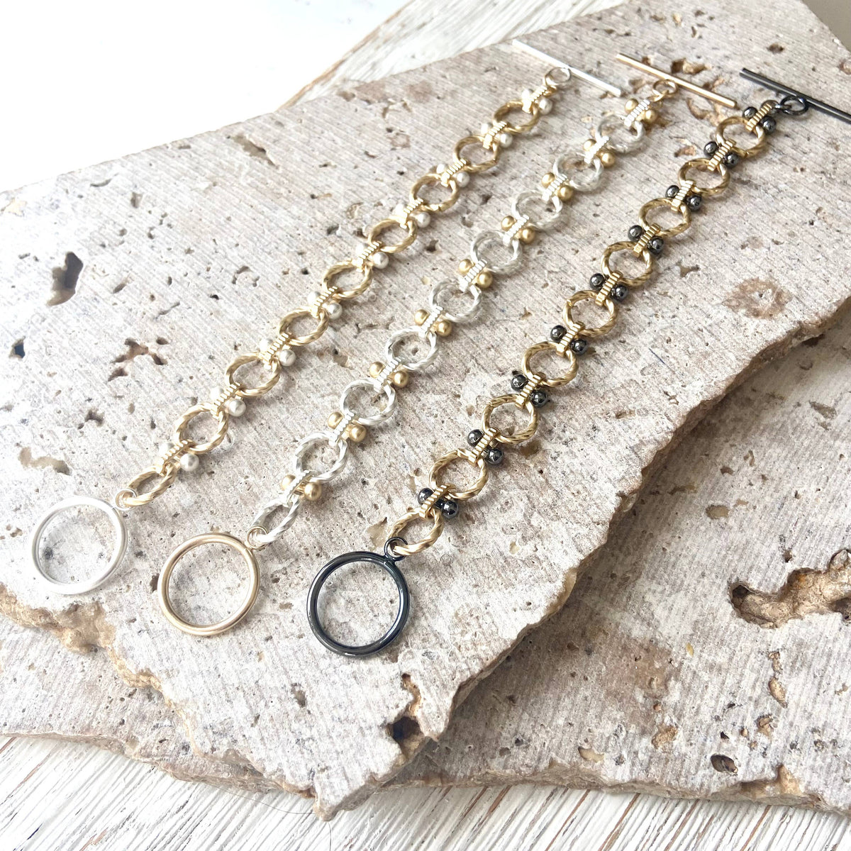 VB&CO Designs Handmade Jewelry - Matte gold Matte silver bracelets boutique jewelry trending