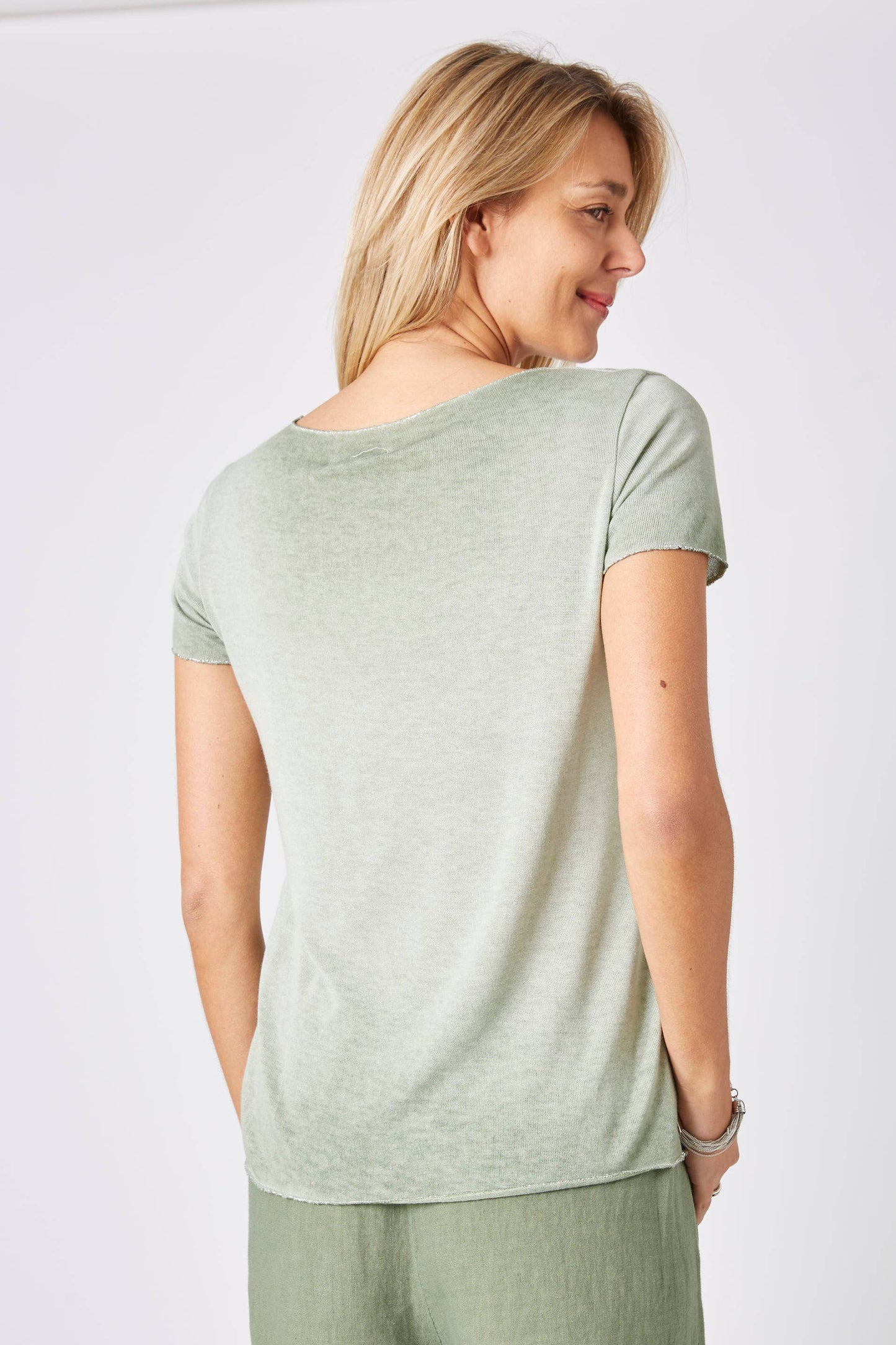 Look Mode Usa - Women’s Light Blue “Amore” Heart T-Shirt