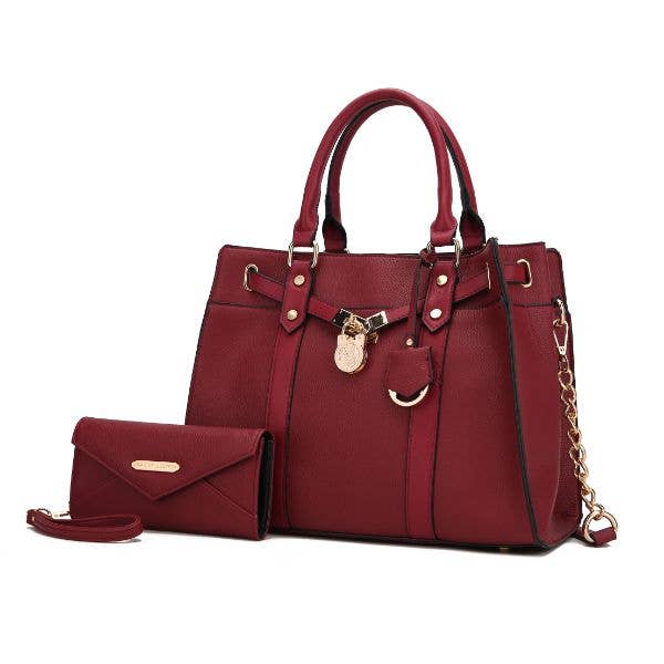 MKF Collection - Christine Vegan Leather Women Satchel Bag & wallet by Mia K