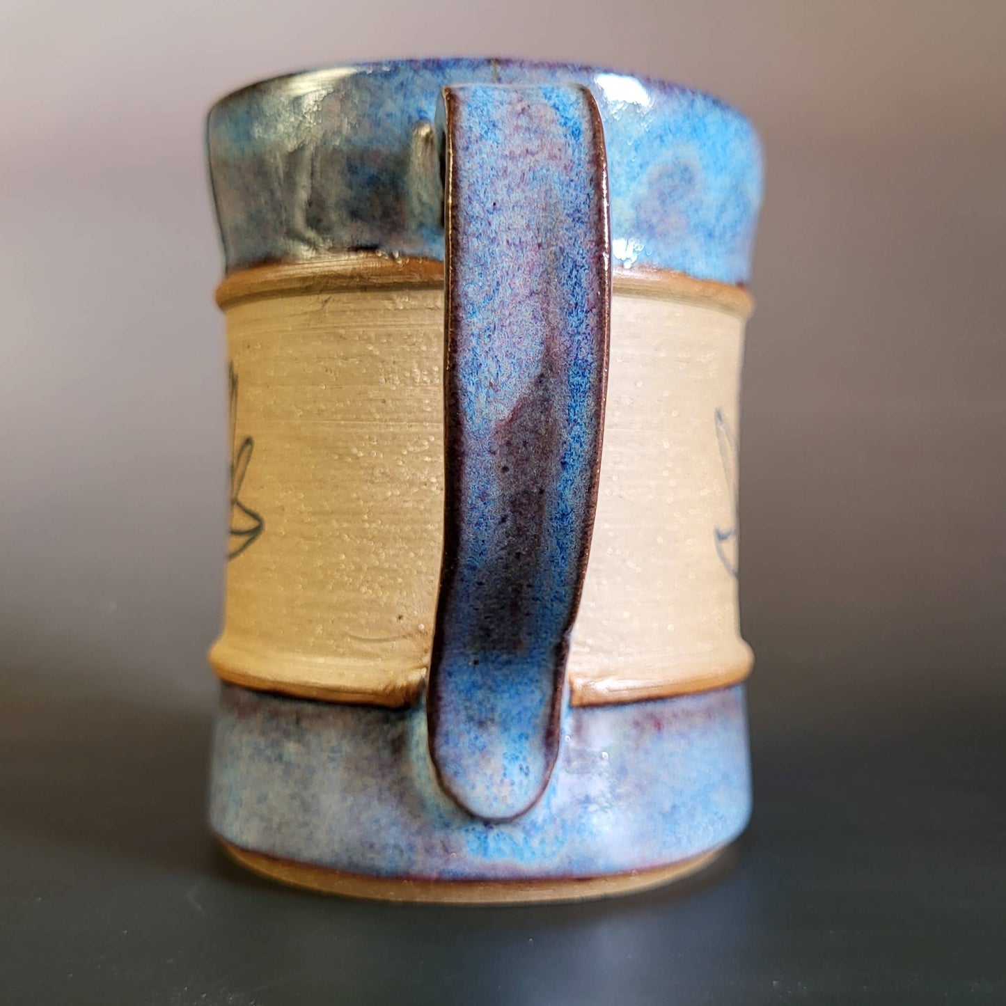 Divine Vessels Pottery - Blue Lotus Mug with blue glaze