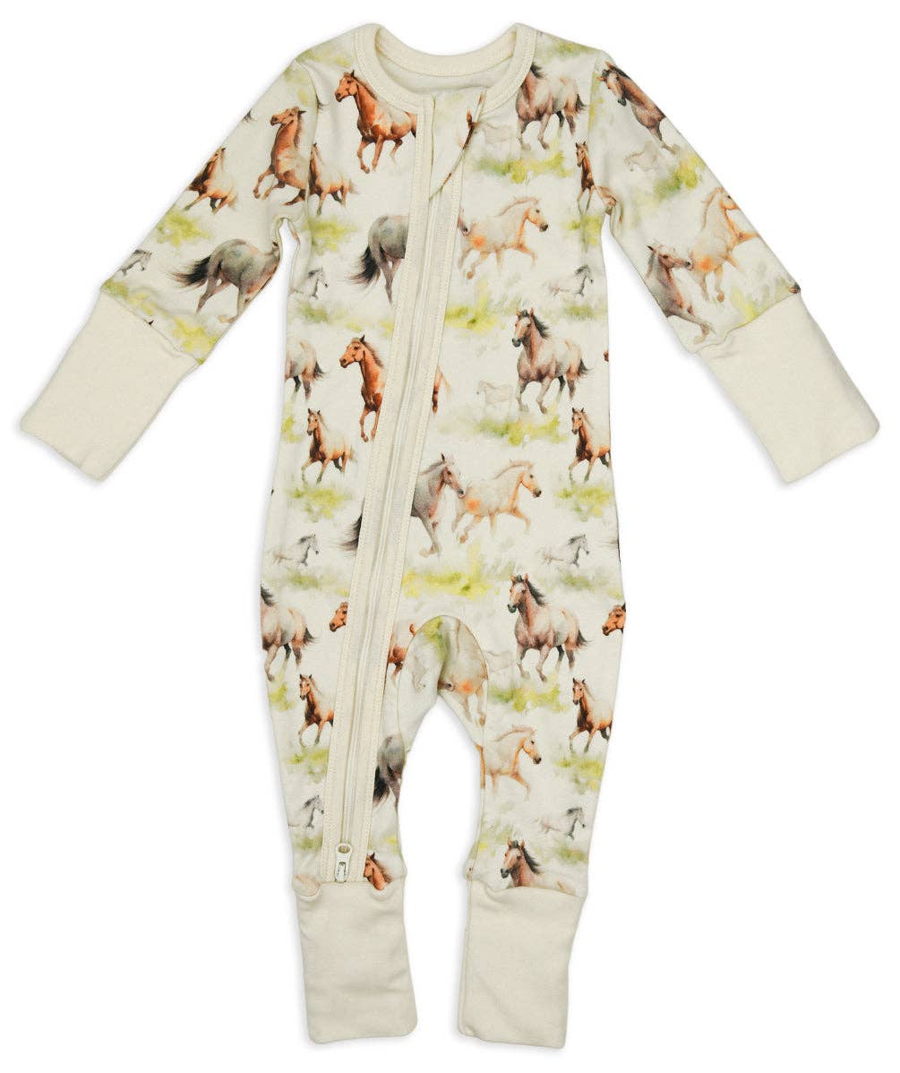 Earthy - Organic Cotton Baby Pajamas 2-Way Zipper Sleeper, Kelby