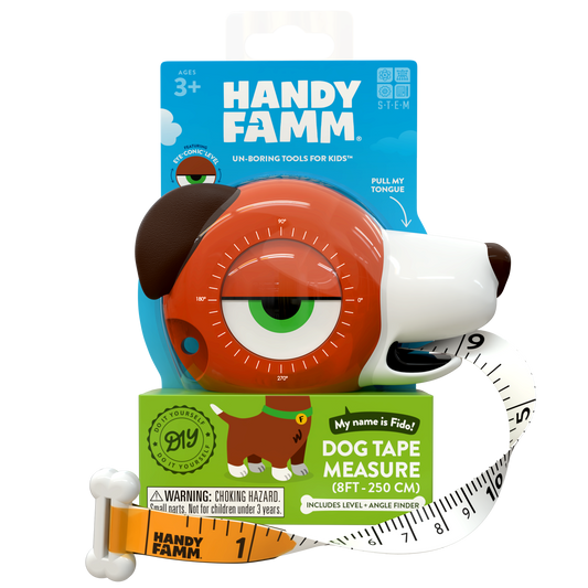 Handy Famm - 4-in-1 STEM Tape Measure / Construction Tool - Dog - "Fido"