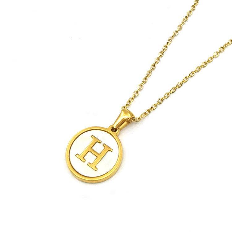 Mio Queena - Round 18K Gold-plated Stainless Steel 26 Letters Necklace