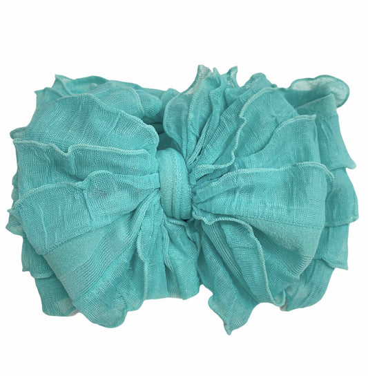 Rockin Royalty - Cool Mint Ruffled Headband