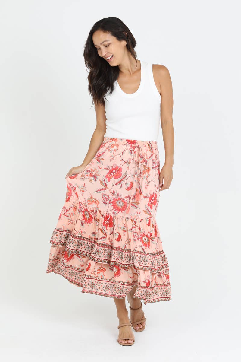 Nostalgia - E6E87-A730 PRINTED MAXI SKIRT