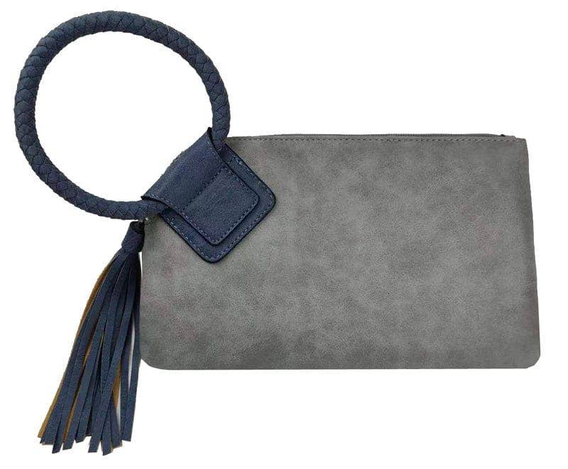 MiMi Wholesale - BP204 Fashion Cuff Handle Tassel Wristlet Clutch