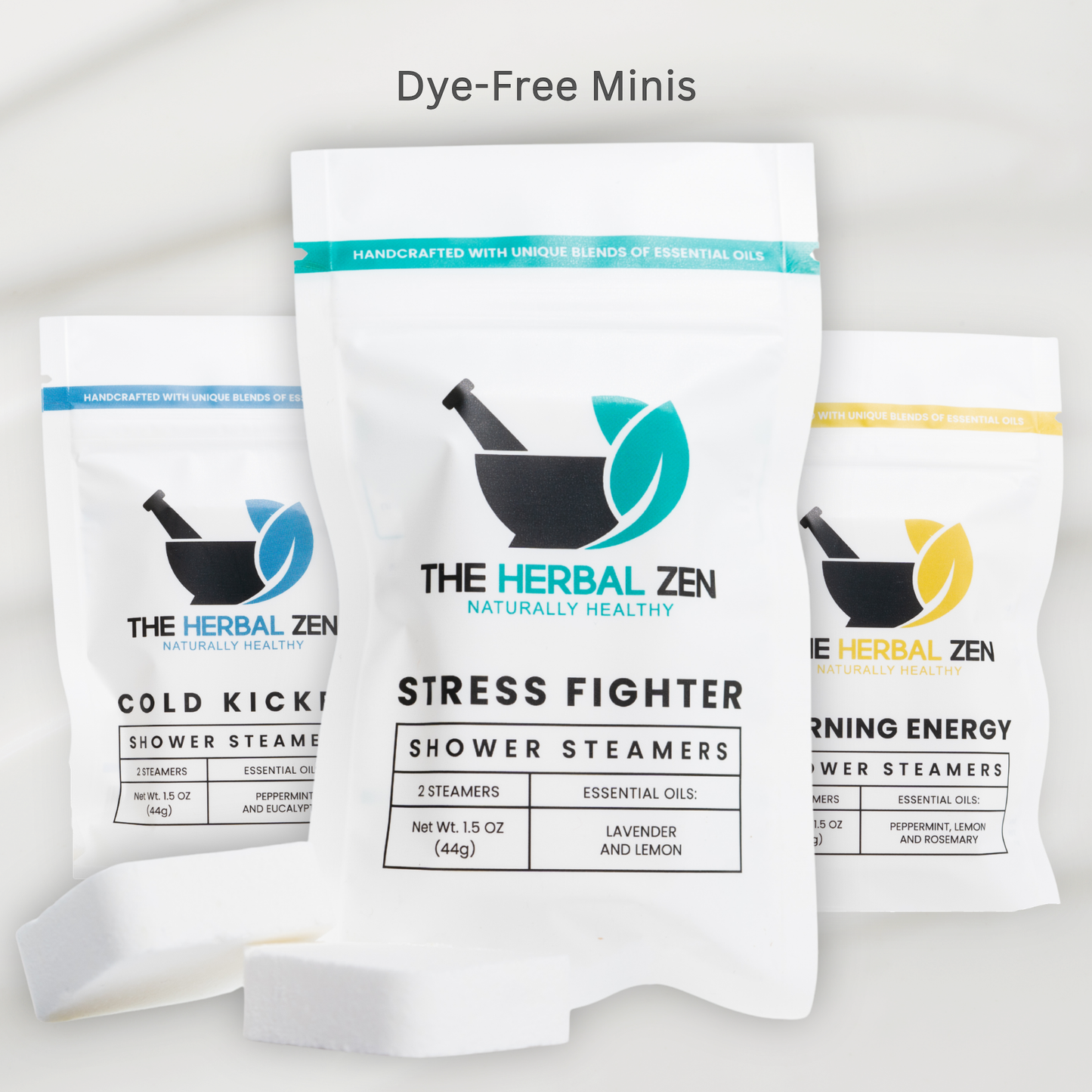 The Herbal Zen - Dye-Free Shower Steamer Minis – Essential Oil (2-Pack)