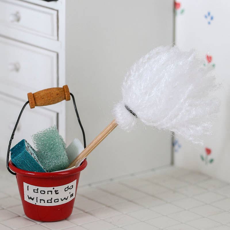 Factory Direct Craft - Dollhouse Miniature Filled Mop Bucket