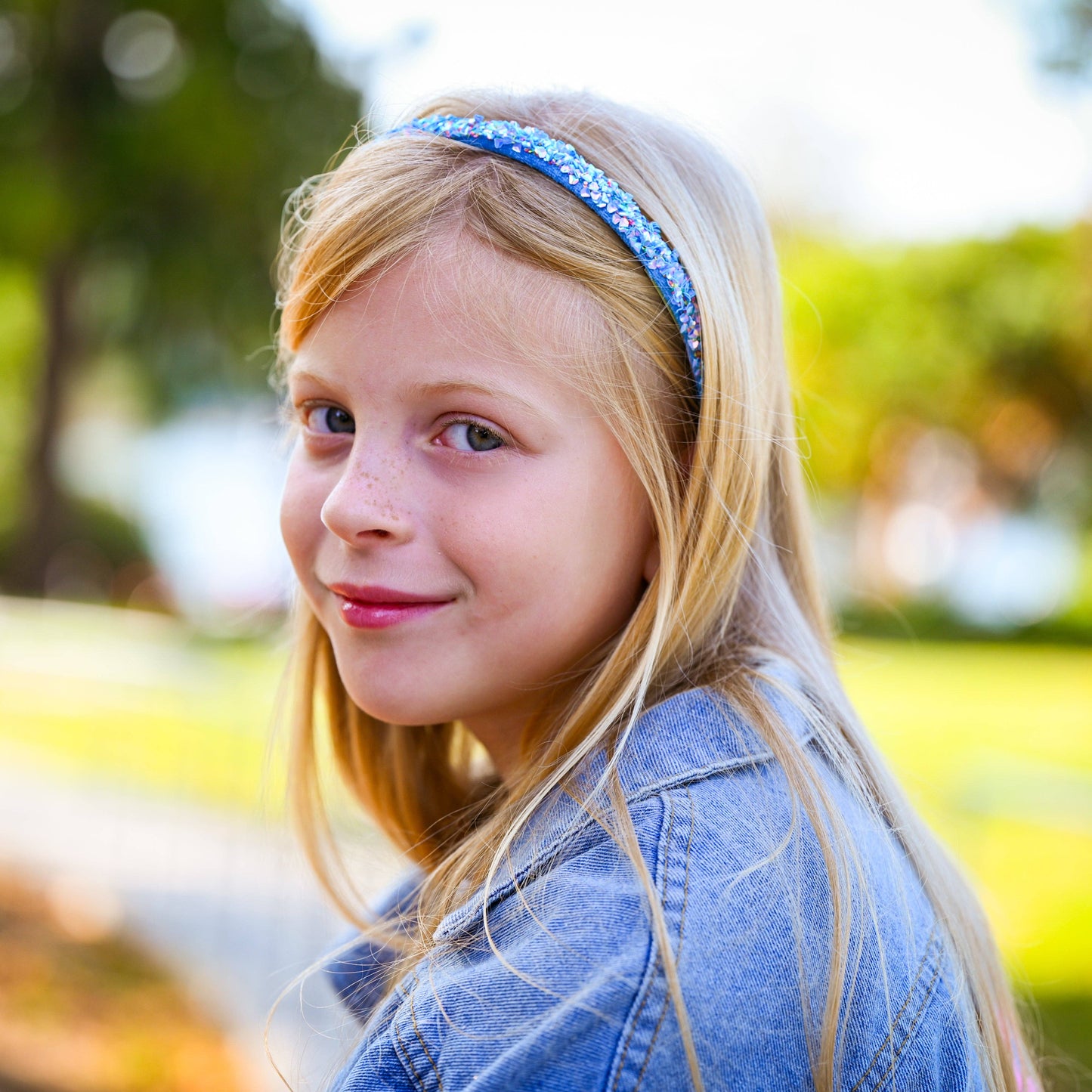Frog Sac - Thin Sequin Headband - Non Slip Hair Accessories for Kids