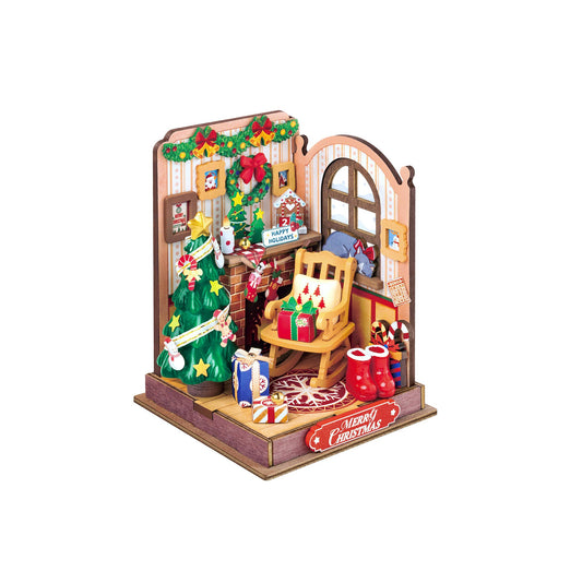 Hands Craft - DIY Miniature House Kit: Christmas Fireplace