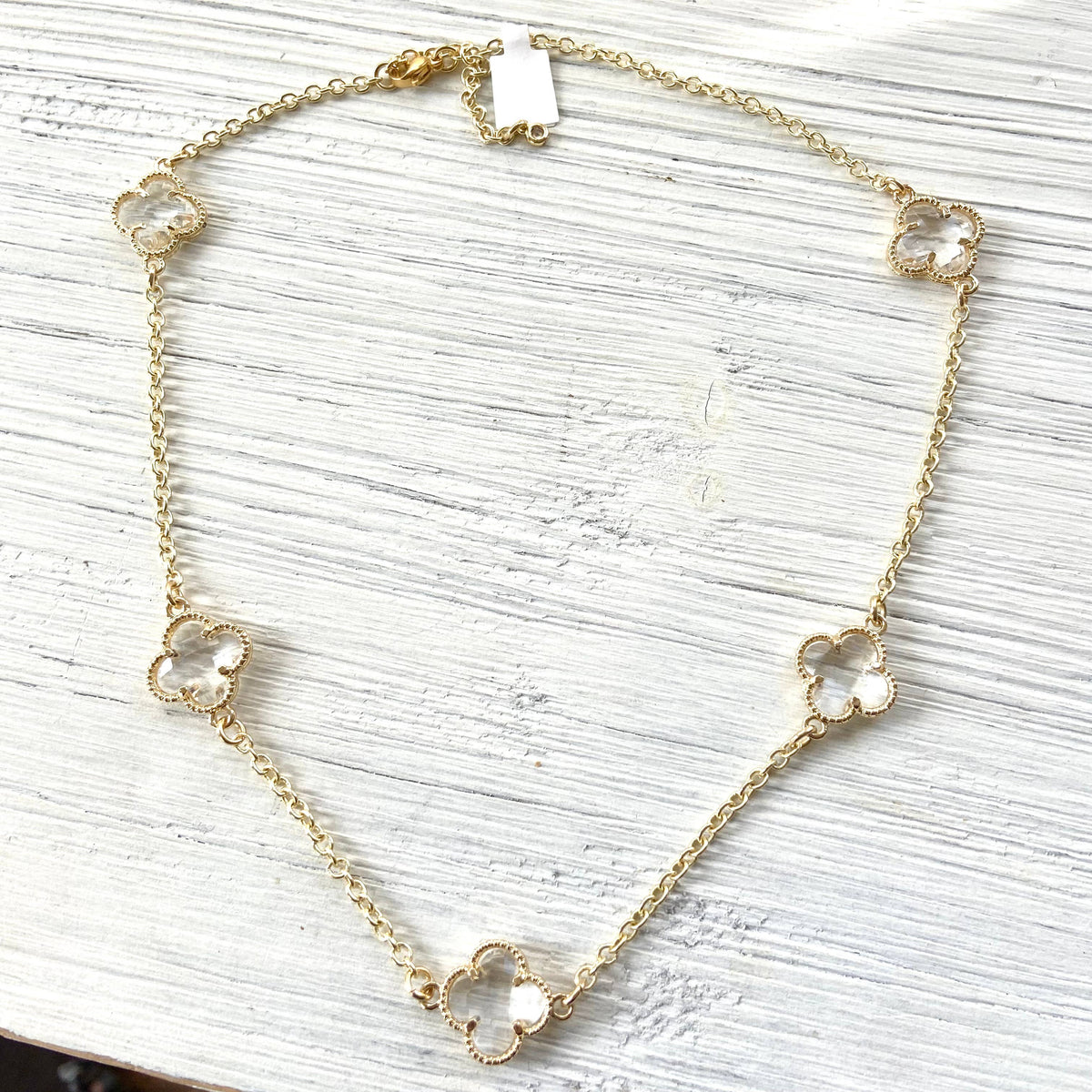VB&CO Designs Handmade Jewelry - Clover quatrefoil medium necklace