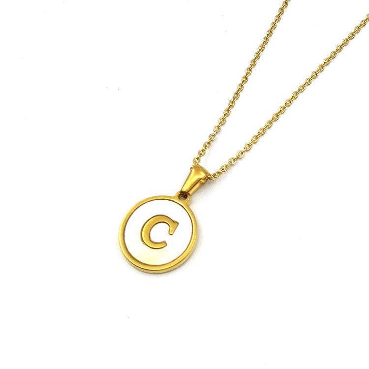 Mio Queena - Round 18K Gold-plated Stainless Steel 26 Letters Necklace