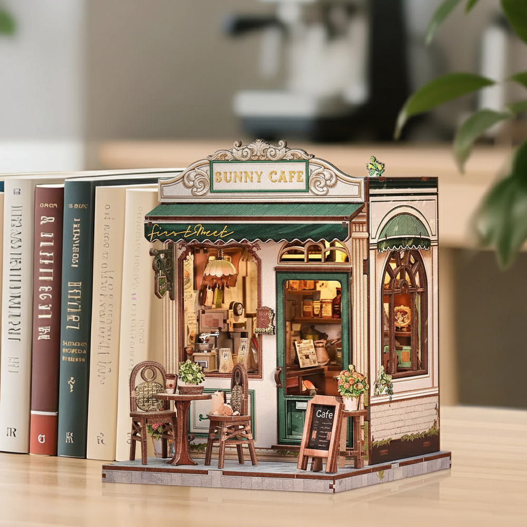 Hands Craft - DIY Book Nook Kit: Sunny Café