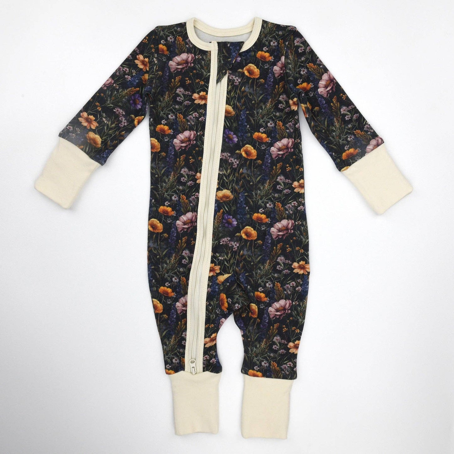 Earthy - Organic Cotton Baby Pajamas 2-Way Zipper Sleeper, Isabelle