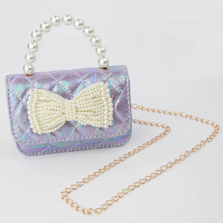 Sparkle Sisters by Couture Clips - Shimmer Pearl Bow Purse