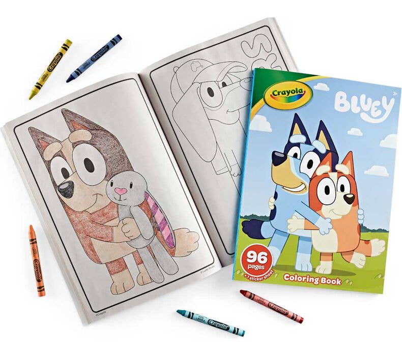 Really Big Coloring Books | ColoringBook.com - Bluey Crayola 96 Page Coloring Book with Sticker Sheet