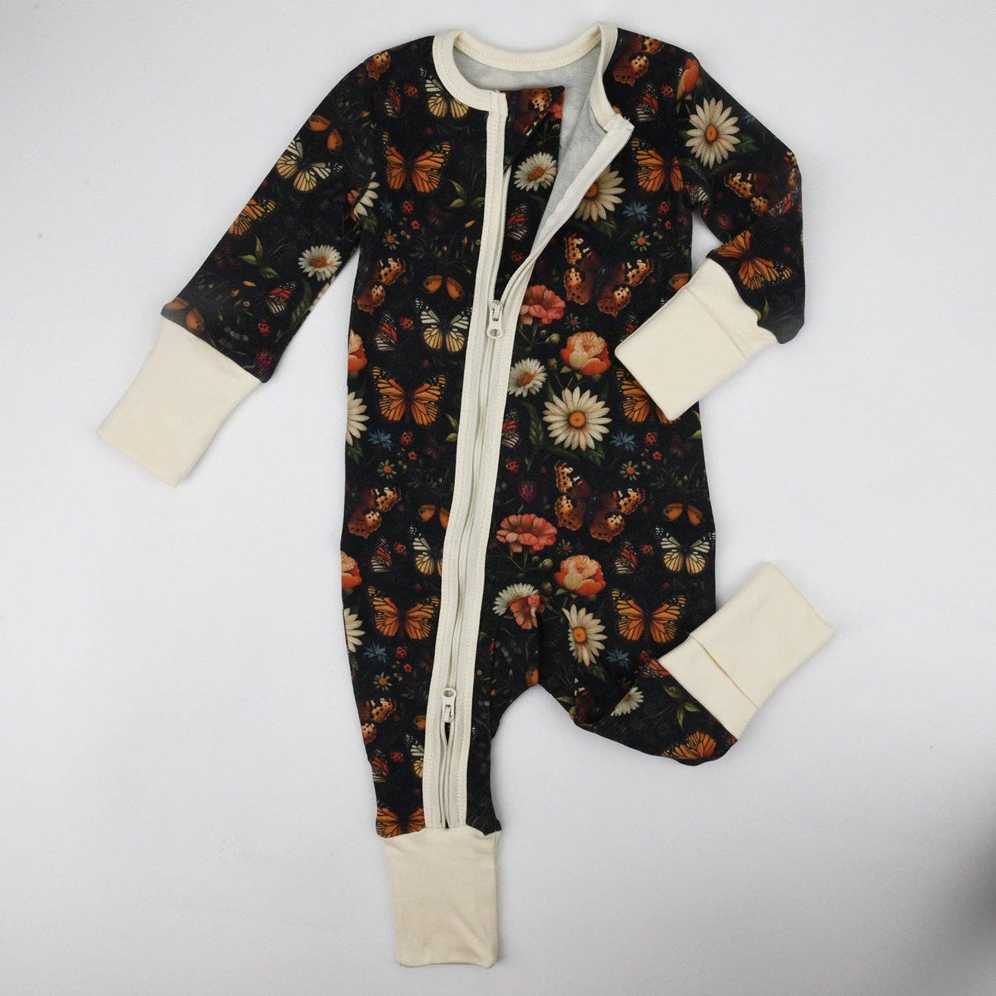 Earthy - Organic Cotton Baby Pajamas 2-Way Zip Front Zipper Sleeper, Avery