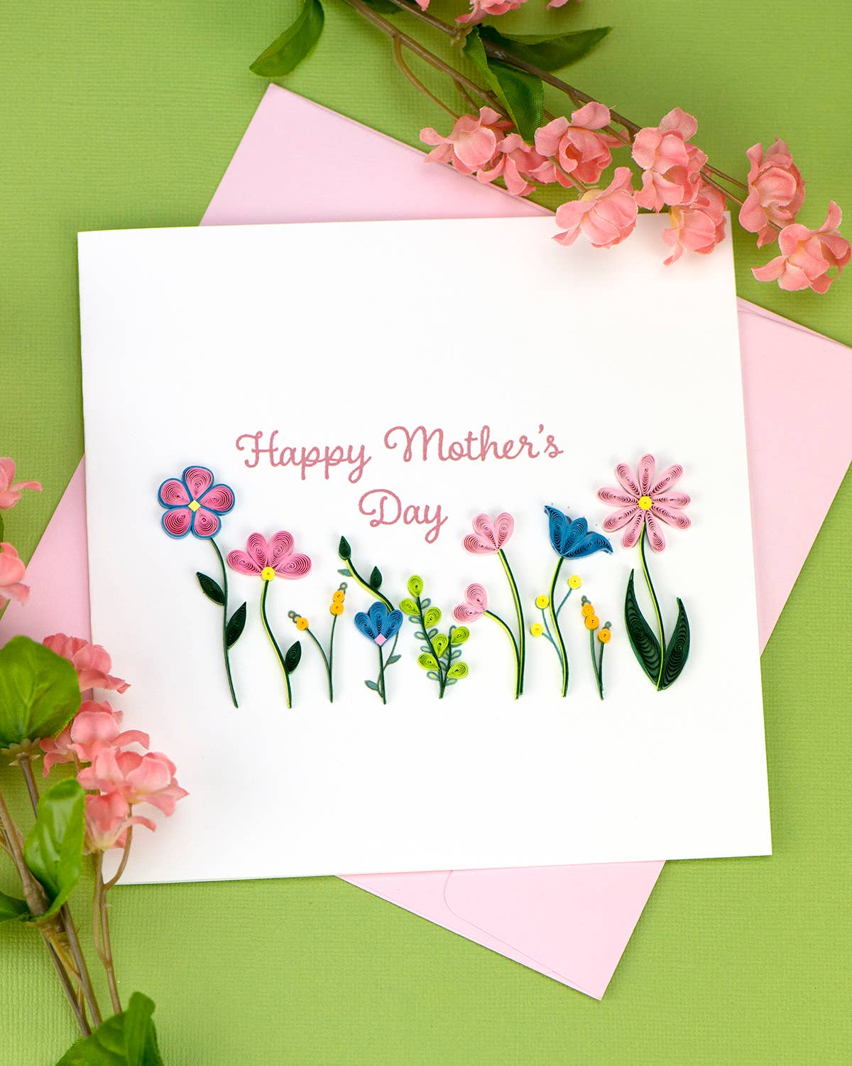 Quilling Card - Quilled Wildflower Mother’s Day Card | Handmade Card