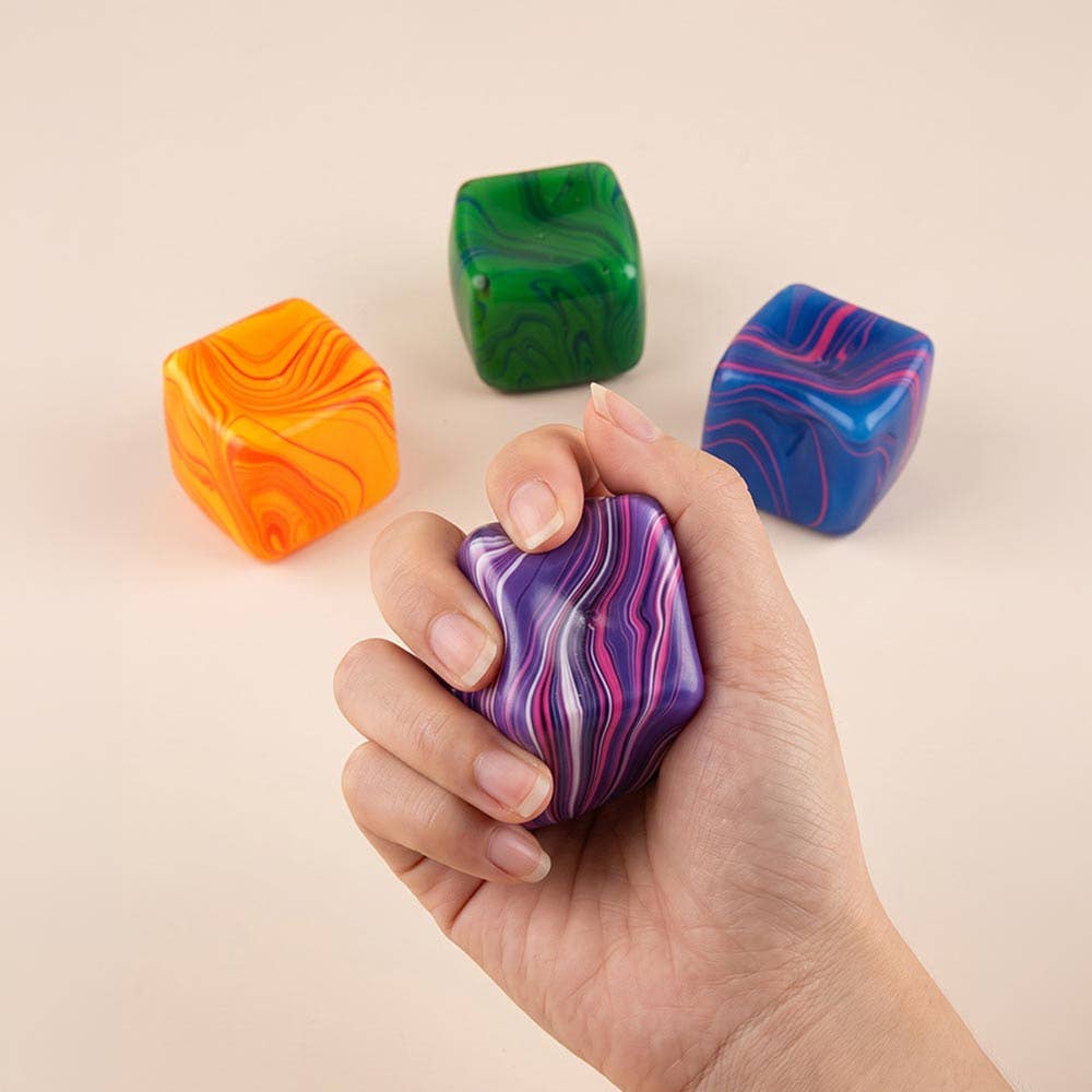 Sensibling Corp. - 12PCS - MARBLE SQUARE Squeeze Squishy Stress Relief Toy