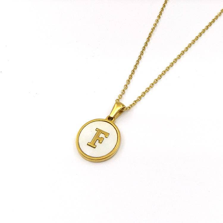 Mio Queena - Round 18K Gold-plated Stainless Steel 26 Letters Necklace