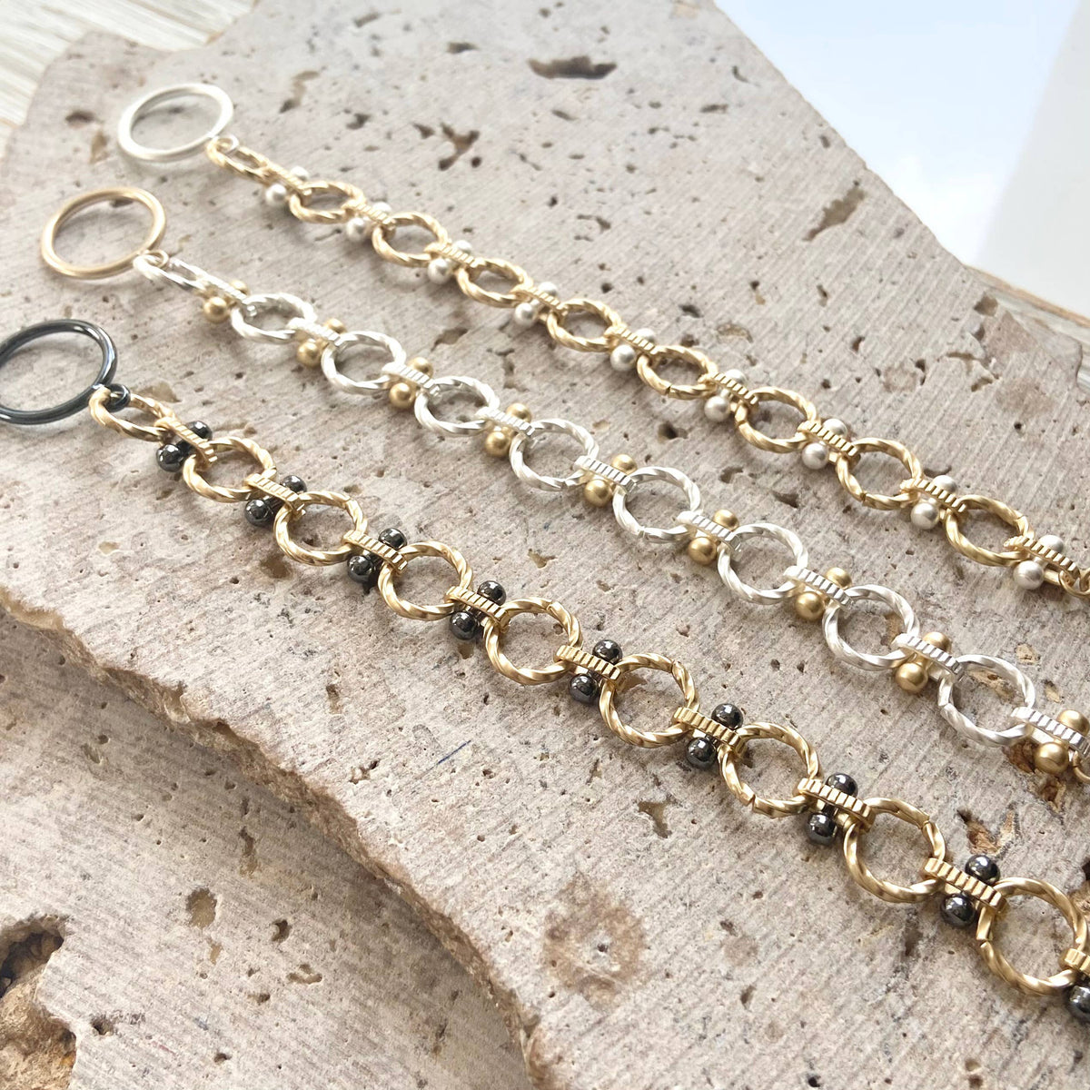 VB&CO Designs Handmade Jewelry - Matte gold Matte silver bracelets boutique jewelry trending