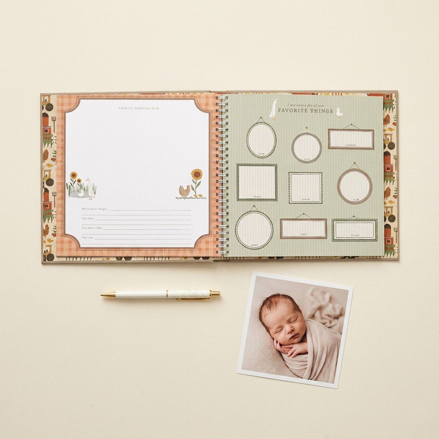Lucy Darling - Little Farmer First Year Baby Memory Book