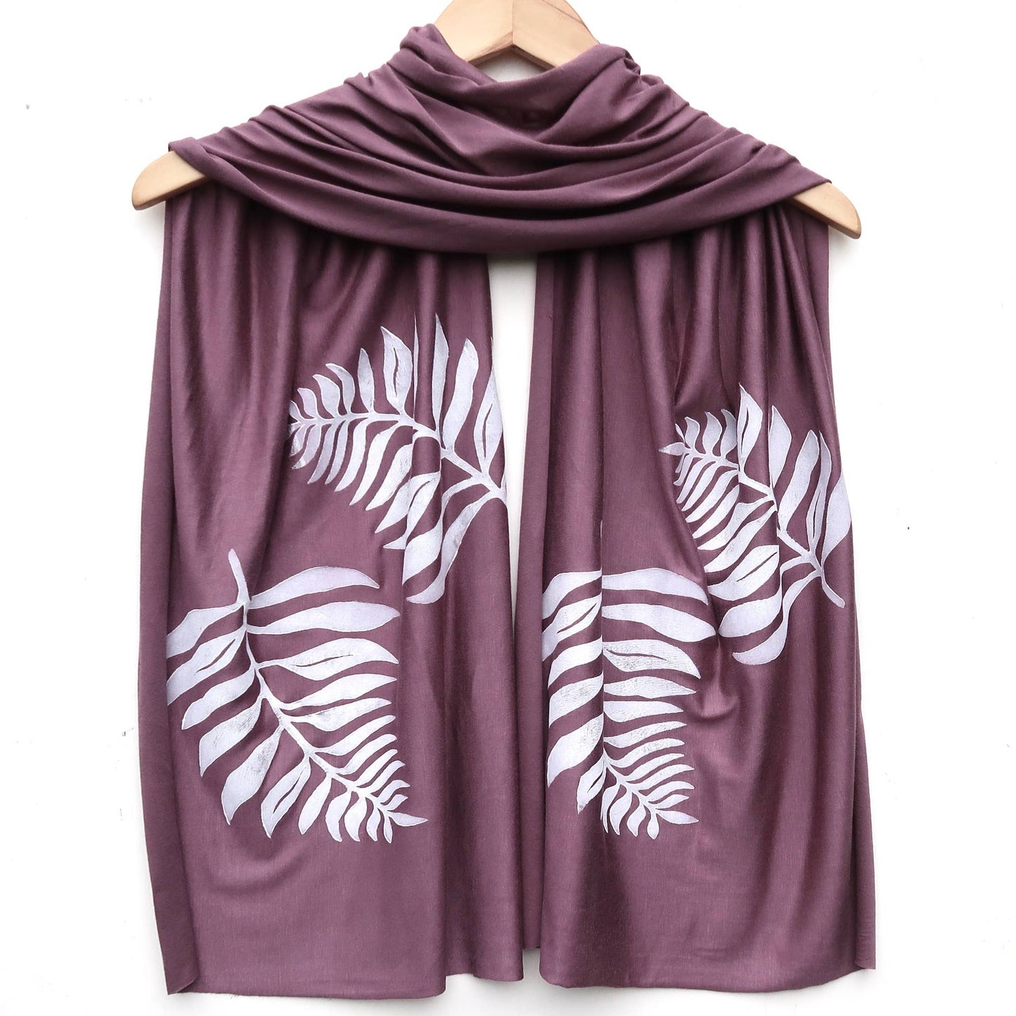 Windsparrow Studio - Scarf - Frond (white ink)