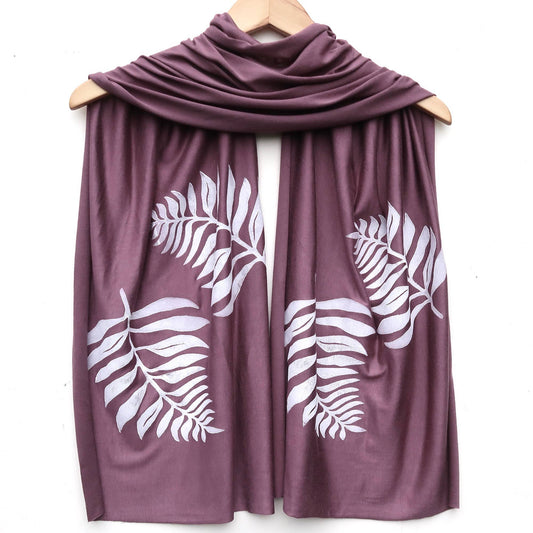 Windsparrow Studio - Scarf - Frond (white ink)