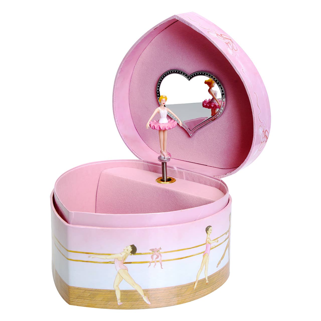 Ballerina Heart-Shaped Jewelry Box