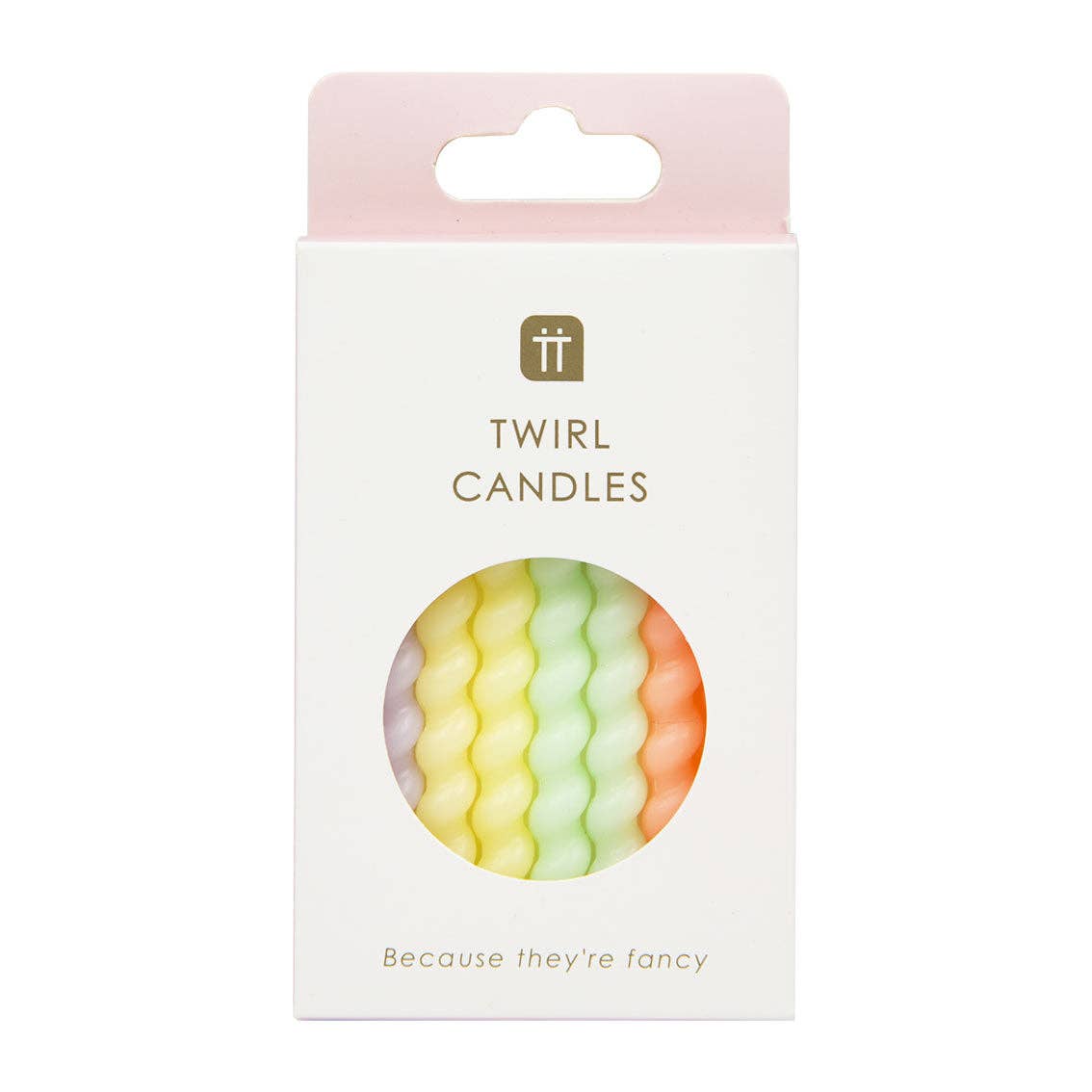 Talking Tables USA - Home, Birthday, Games & Seasonal Decor - Pastels Twirl Birthday Candles - 8 Pack | Cake Candles |