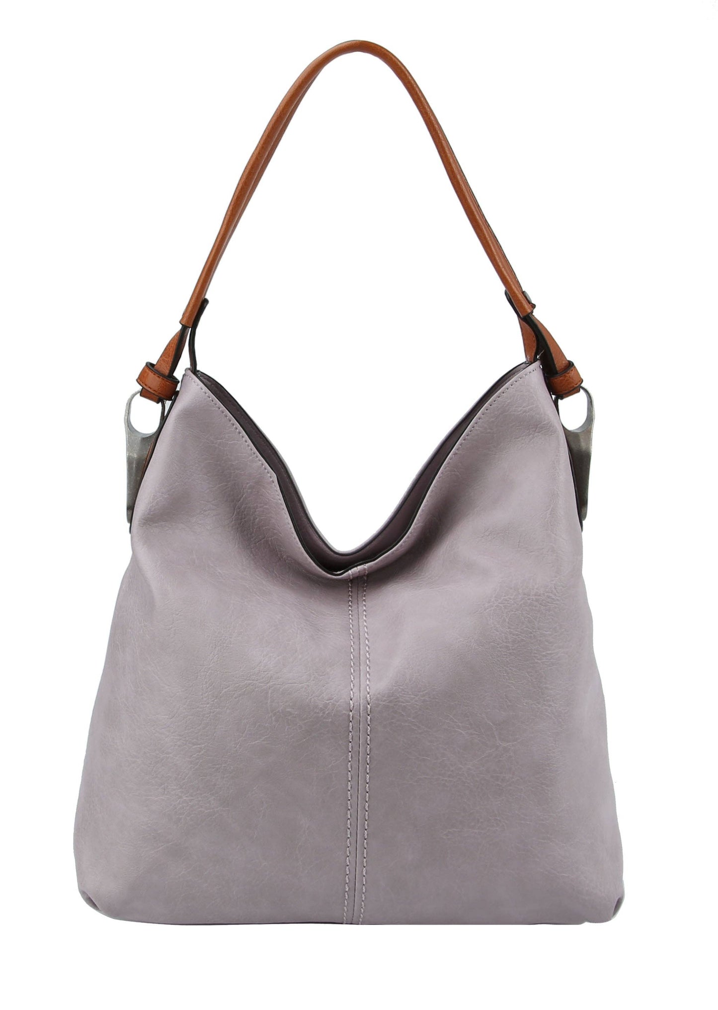 MiMi Wholesale - LHL001-2 Side Metal Accent Hobo Bag